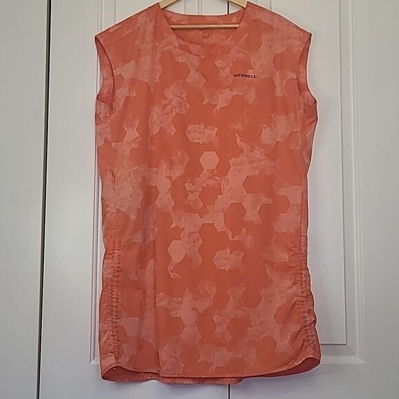 Merrell Hydro Hiking Dress Goldfish Orange Performance Quick Dry UPF 50 Size L - Picture 1 of 12